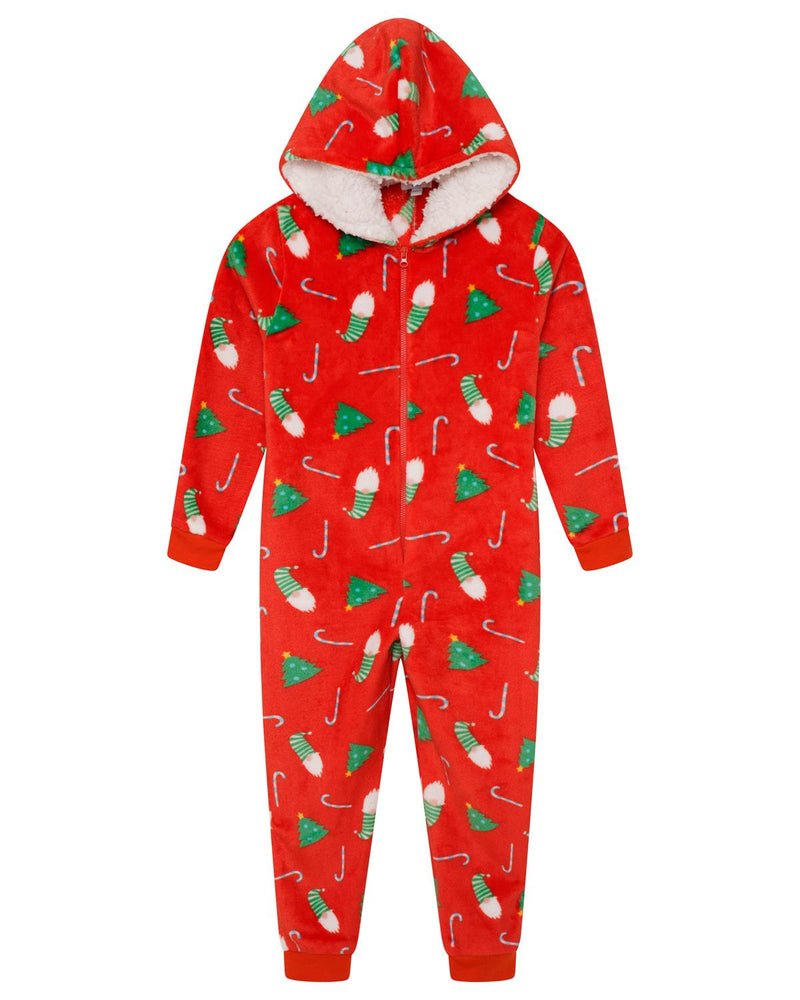 Kids Red Christmas Print Onesie