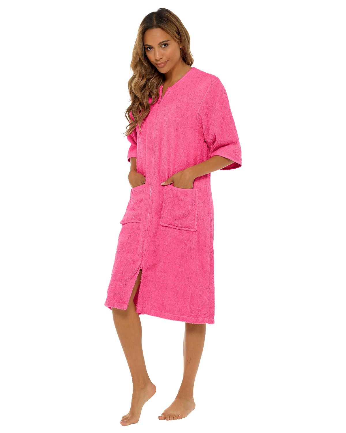 Undercover Womens Zip Up Towelling Dressing Gown