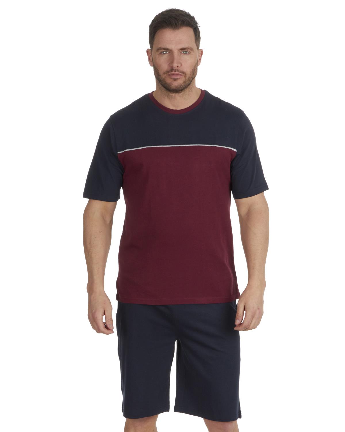 Cargo Bay Mens Contrast Piping Short Jersey Pyjamas