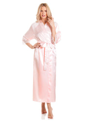 Lady Olga Womens Luxury Satin Dressing Gown