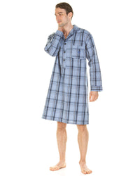 Haigman Mens 100% Poplin Cotton Nightshirt