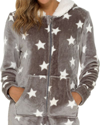 Slumber Hut Womens Grey Star Print Onesie