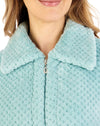 Slenderella Womens 46" Waffle Fleece Zip Dressing Gown