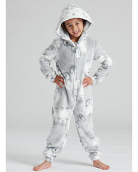 Kids Grey Penguin Onesie