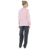 Foxbury Girls Pink Giraffe Jersey Pyjamas