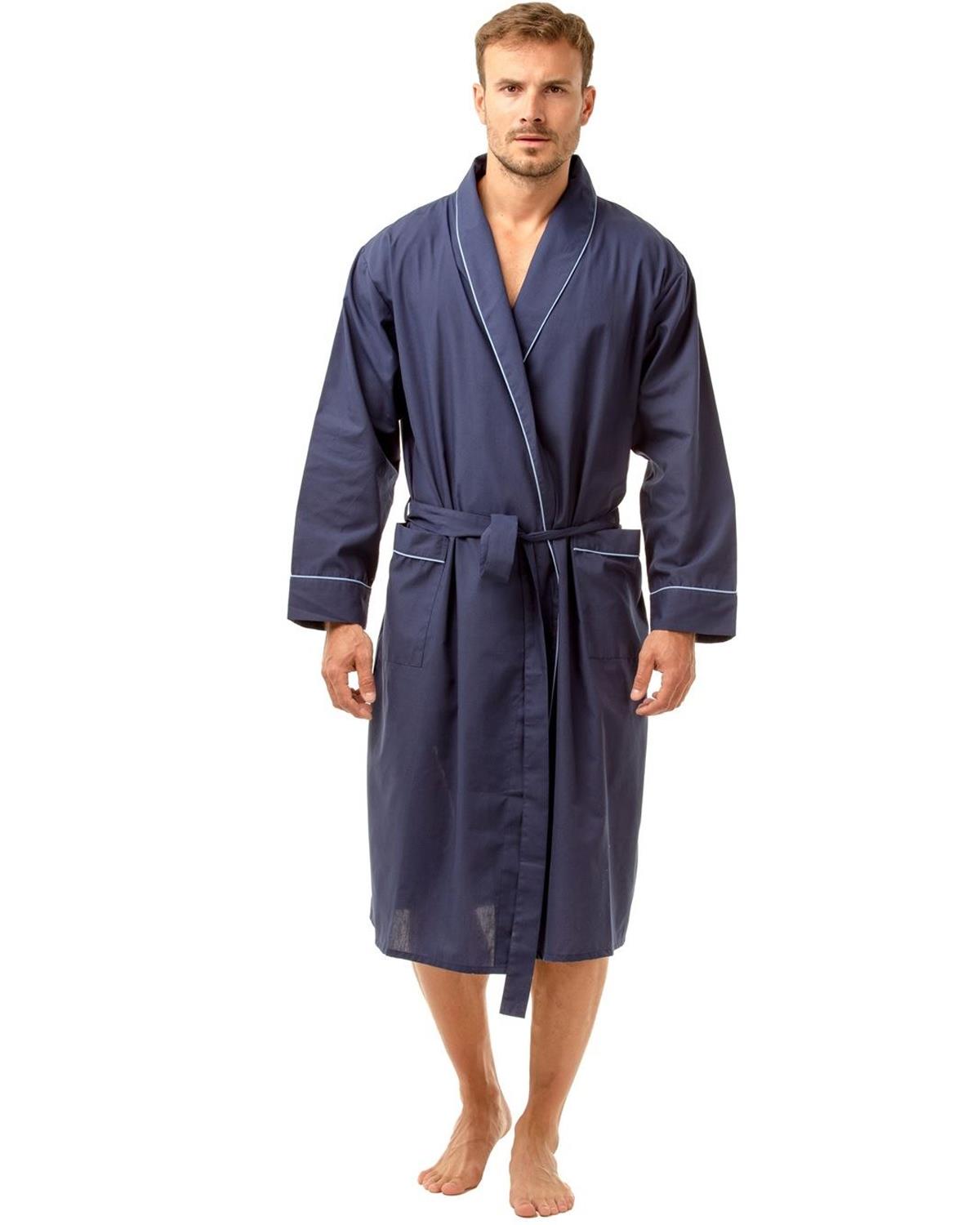 Haigman Mens Poly Cotton Dressing Gown