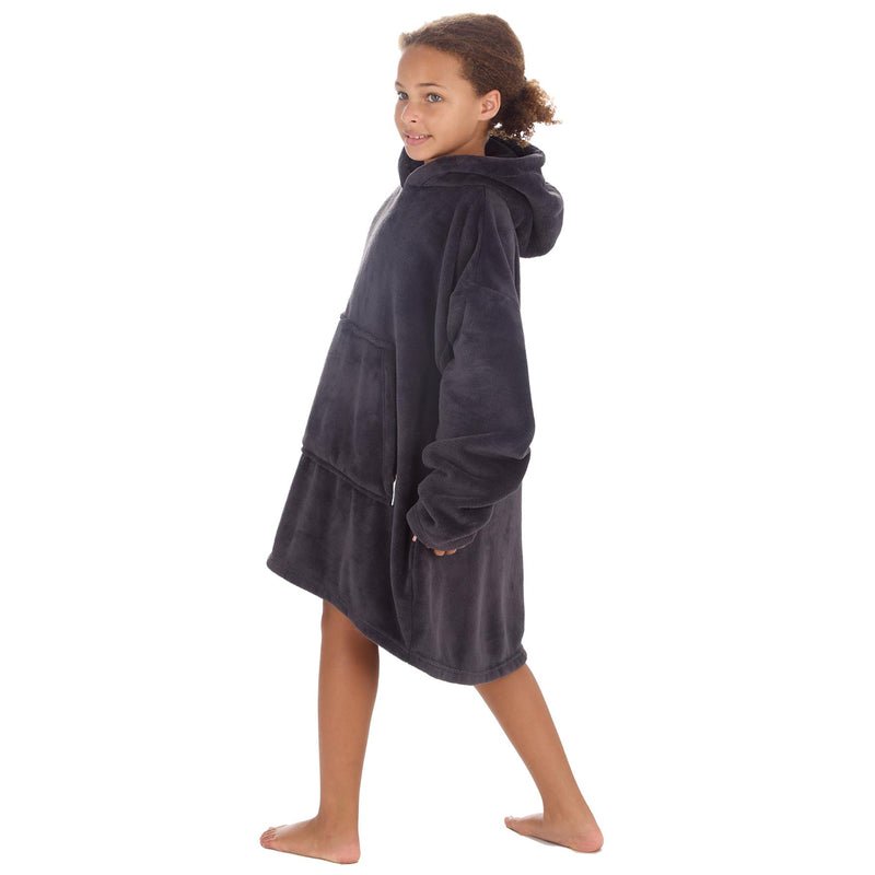 Huggable Kids Plain Oversized Fleece Hoodie