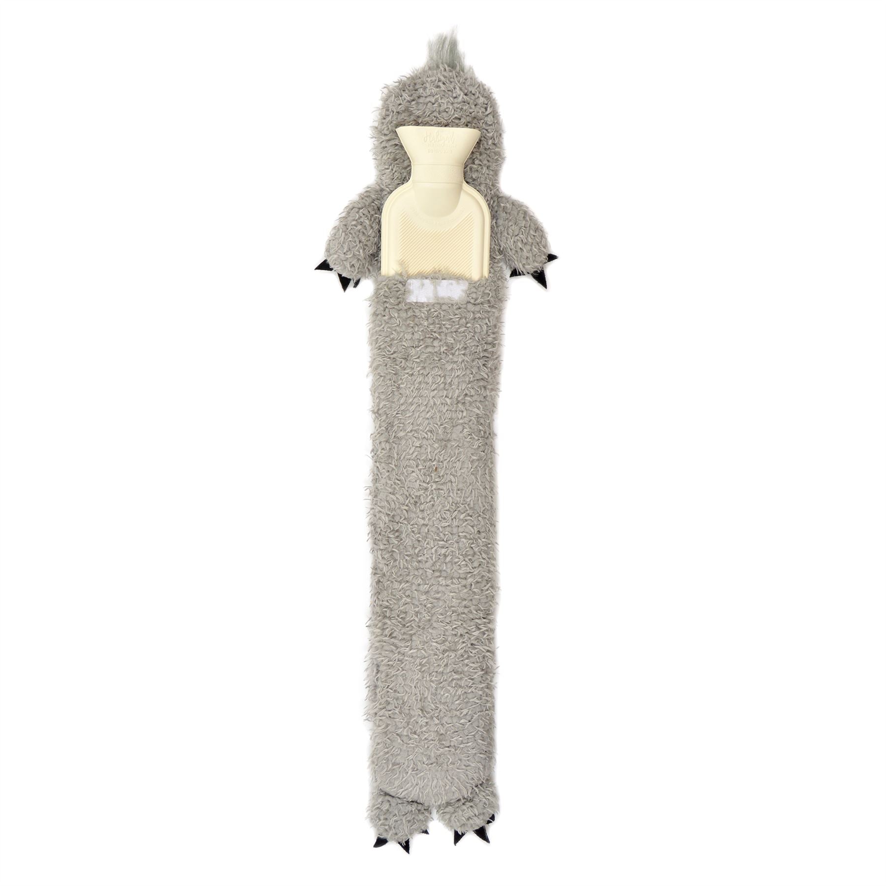 Grey Sloth Long Hot Water Bottle