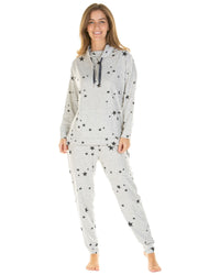 La Marquise Womens Starry Days Cowl Neck Pyjamas