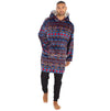 Huggable Adults Navy Aztec Print Snuggle Hoodie