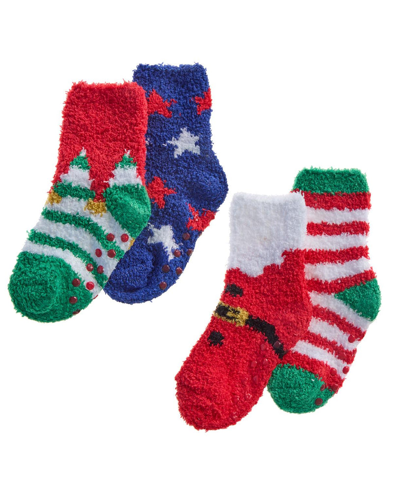 4 Pairs Babies Christmas Cosy Socks