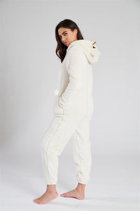 Loungeable Womens Cream Owl Snow Tip Onesie