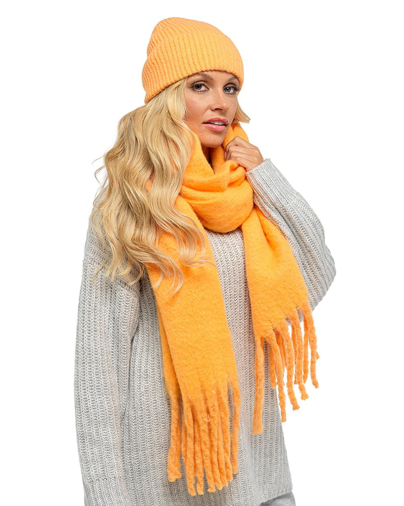 Foxbury Womens Plain Brushed Blanket Scarf