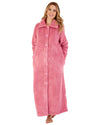 Slenderella Womens 52" Waffle Fleece Button Dressing Gown