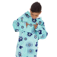 Huggable Kids Aqua Protective Eye Snuggle Hoodie