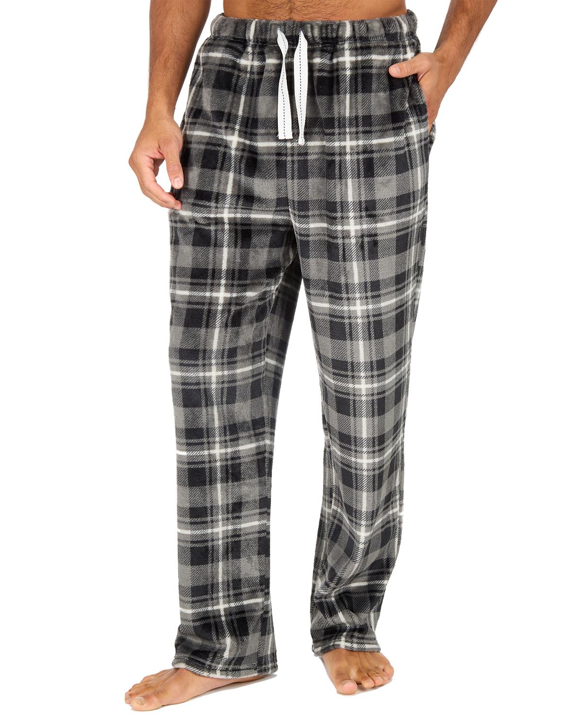 Cargo Bay Mens Polished Fleece Check Lounge Pants