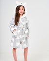 Kids Grey Polar Bear Dressing Gown