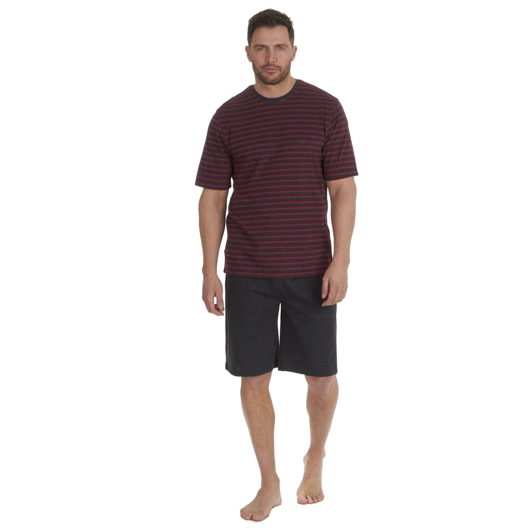 Cargo Bay Mens Striped Short Jersey Pyjamas