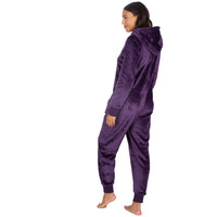 Womens Polished Fleece Hooded Onesie