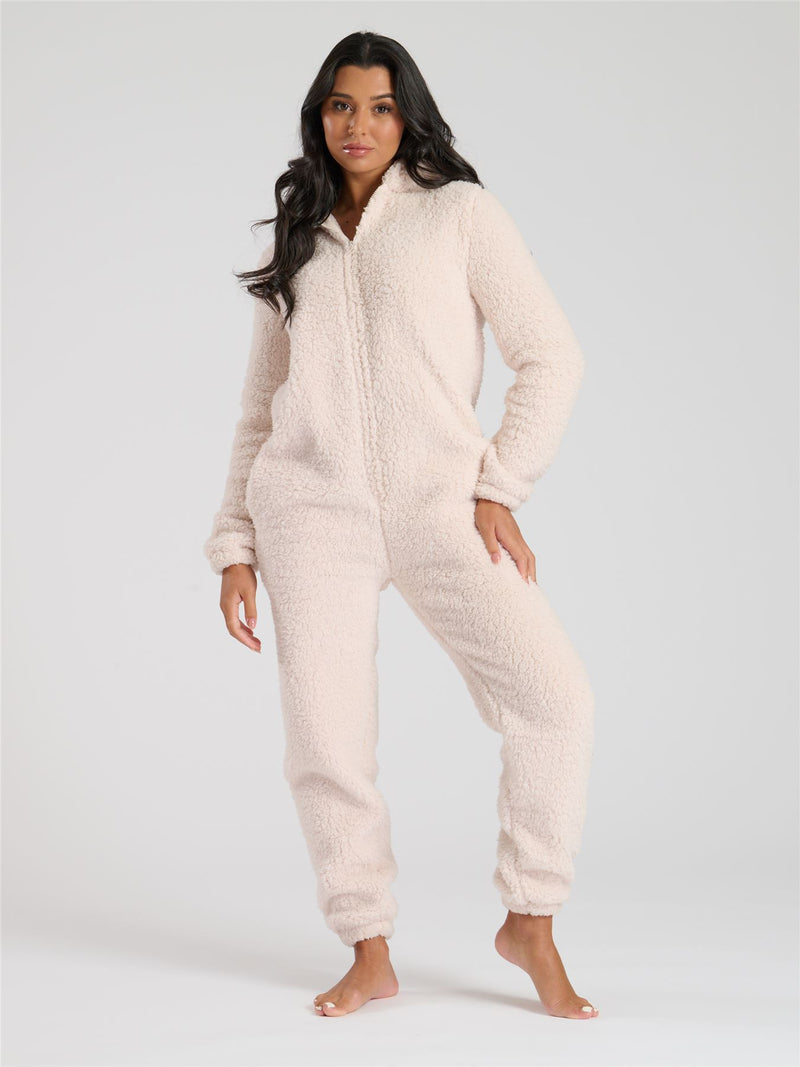 Loungeable Womens XL Ears Sherpa Teddy Onesie