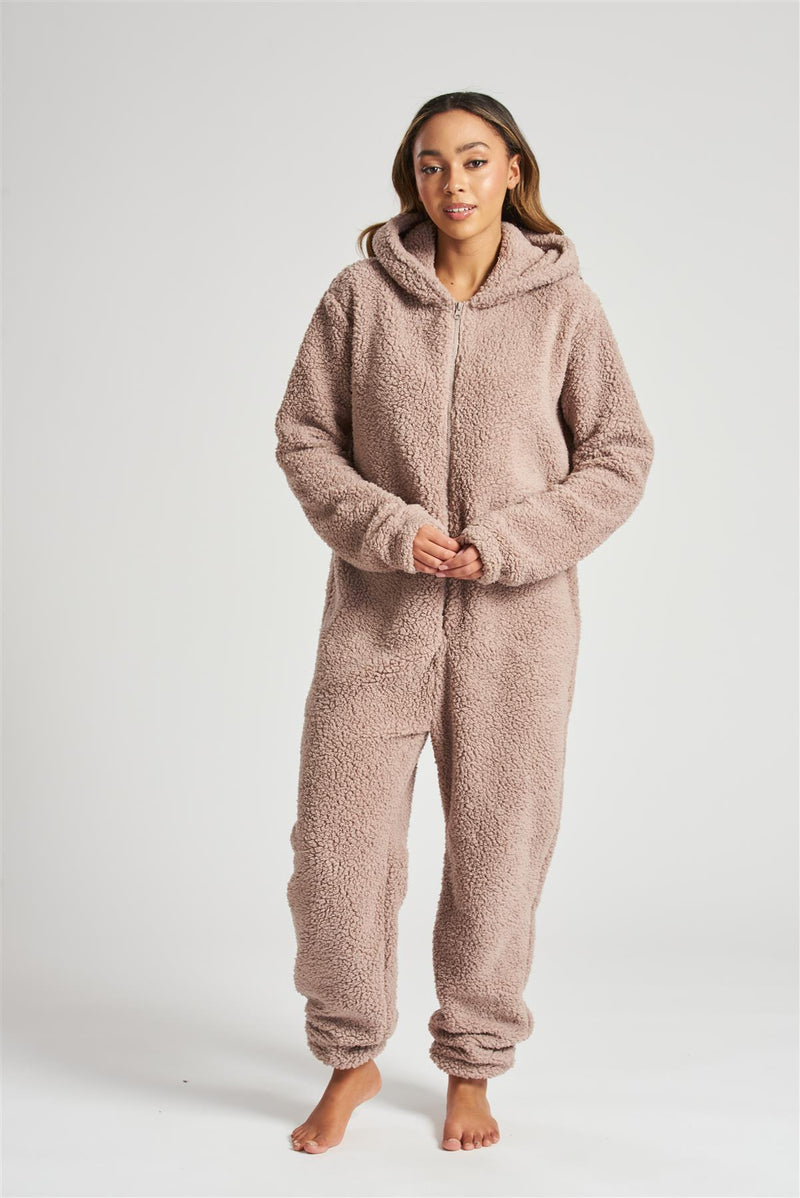 Loungeable Womens Teddy Sherpa Onesie