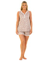 La Marquise Womens Heather Leopard Short Pyjamas