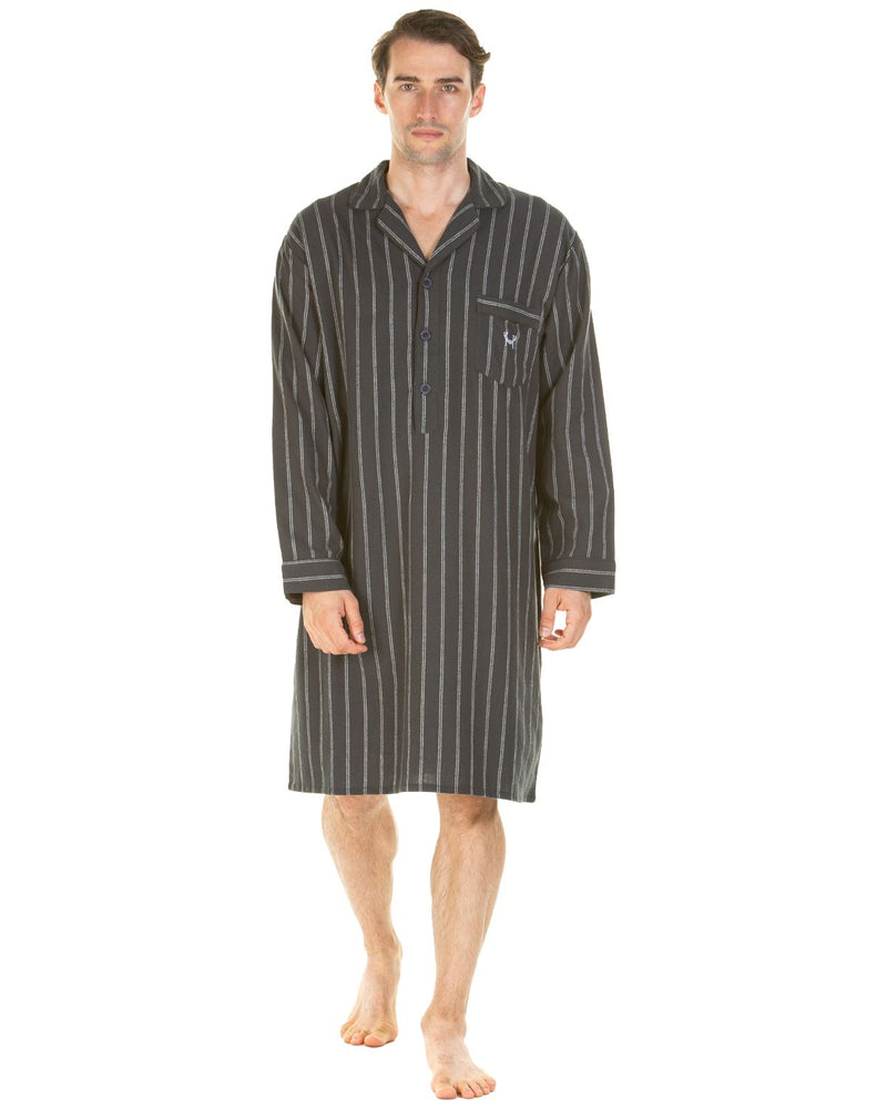 Haigman Mens Brushed 100% Cotton Nightshirt