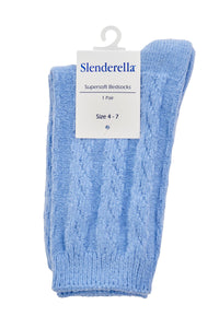 Slenderella Womens Super Soft Cable Knit Bed Socks