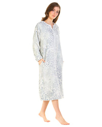 La Marquise Womens Animal Classics Zip Dressing Gown