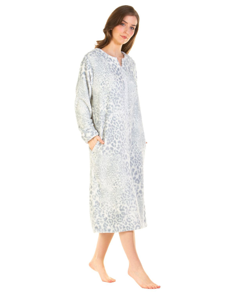 La Marquise Womens Animal Classics Zip Dressing Gown