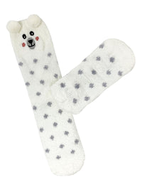 Bramble Womens Polar Bear Fluffy Socks Gift Box