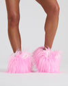 Loungeable Womens Pink Fluffy Rabbit Slippers