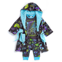 Boys Black Gaming Dressing Gown