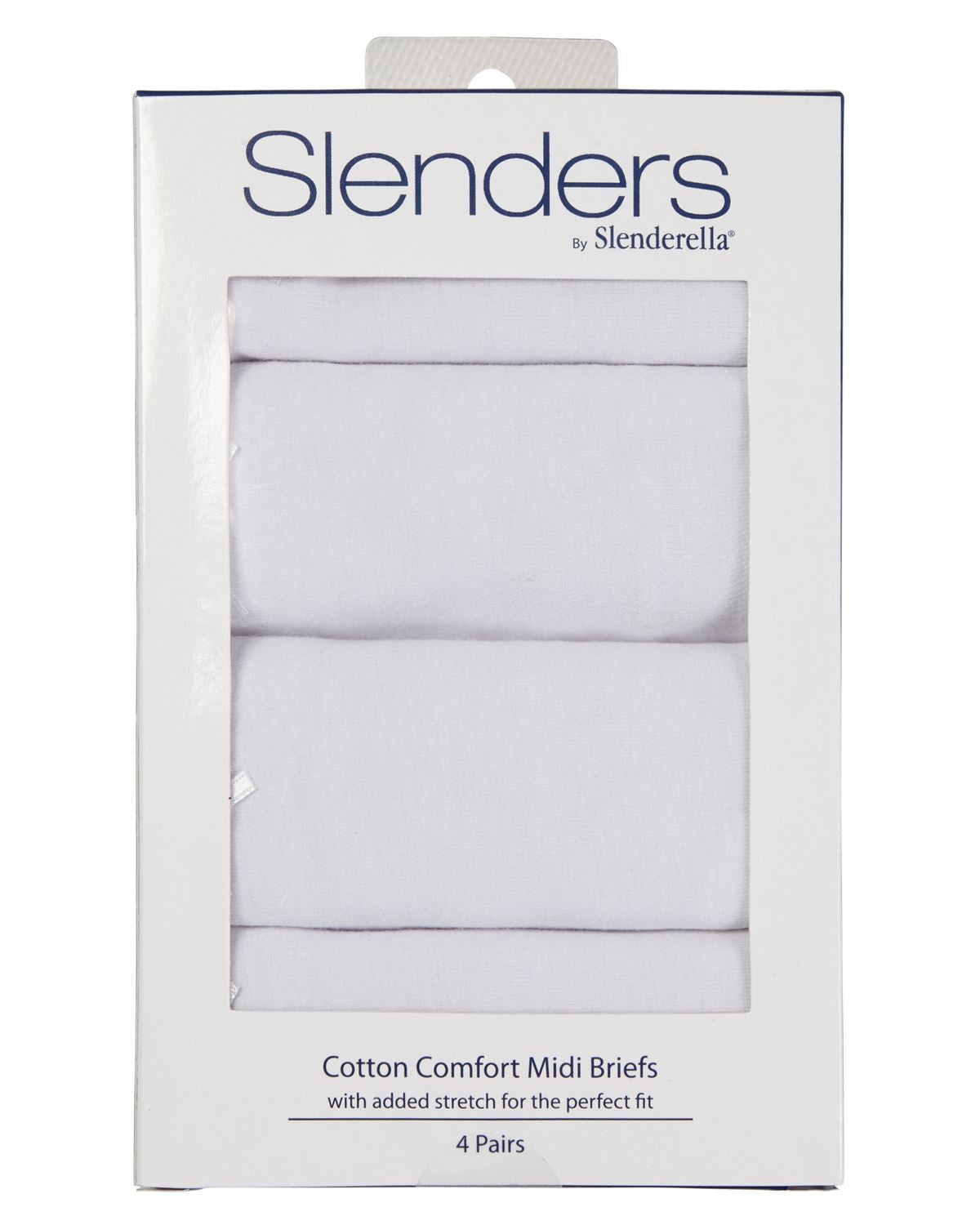 Slenders By Slenderella Womens 4 Pack Cotton Midi Brief