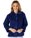 Slenderella Womens Waffle Fleece Button Bed Jacket