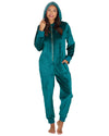 Womens Polished Fleece Hooded Onesie