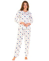 Sue Marks Womens Misty Dots Long Sleeve Pyjamas