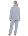 Slumber Hut Womens Grey Borg Quarter Zip Pyjamas