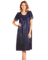 Lady Olga Womens Satin Short Sleeve Nightdress