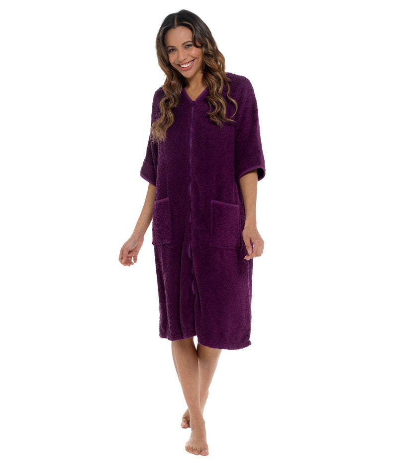 Undercover Womens Zip Up Towelling Dressing Gown