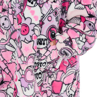 Huggable Girls Pink Sticker Snuggle Hoodie