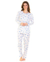 La Marquise Womens Two Flowers Cuddleknit Pyjamas