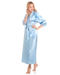 Lady Olga Womens Luxury Satin Dressing Gown