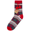 Womens Fairisle Sherpa Lined Slipper Socks