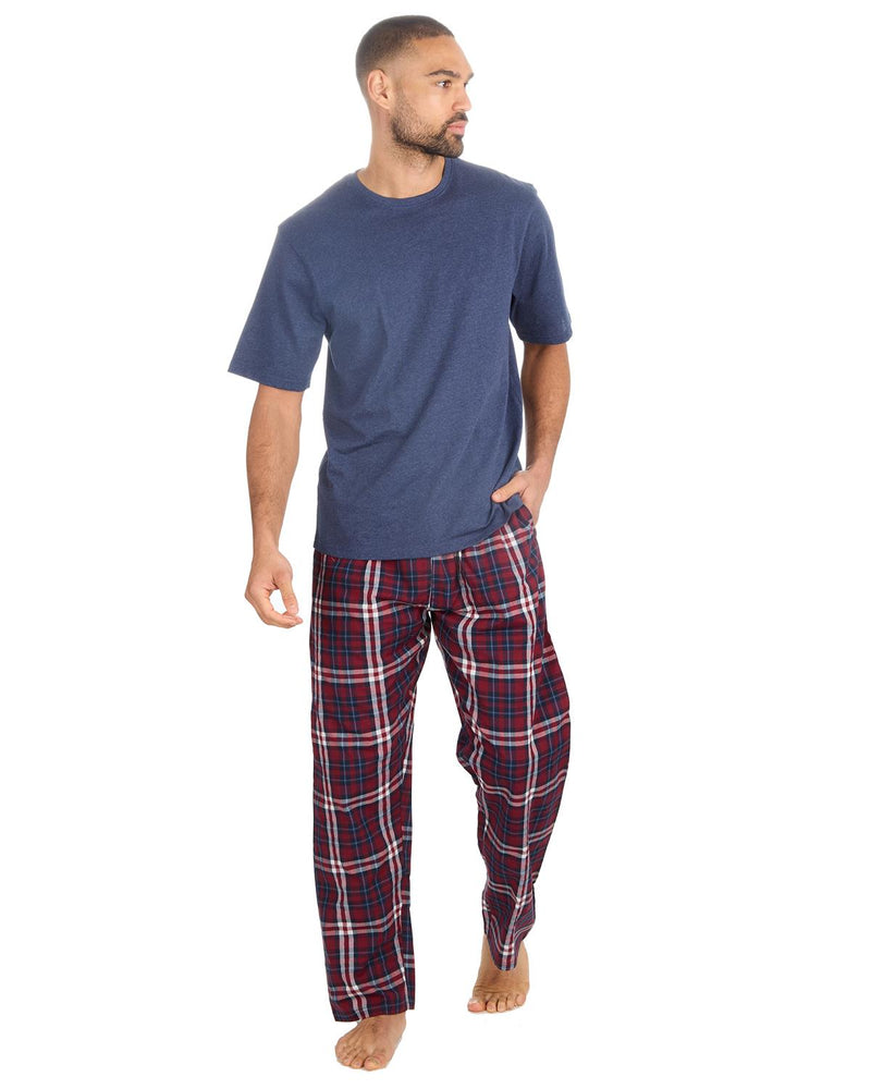 Cargo Bay Mens Short Sleeve Check Pyjamas