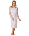 Lady Olga Womens 100% Jersey Cotton Sleeveless Nightie