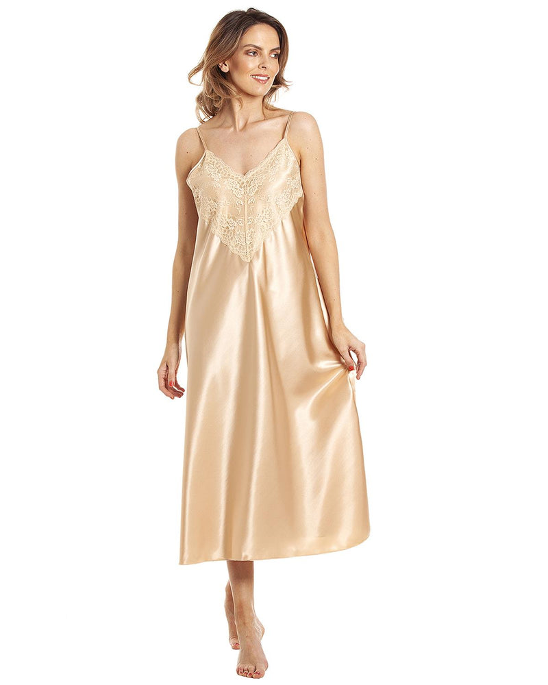 Lady Olga Womens Satin Long Nightdress