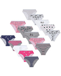 Girls 15 Pairs Multipack Cotton Knickers