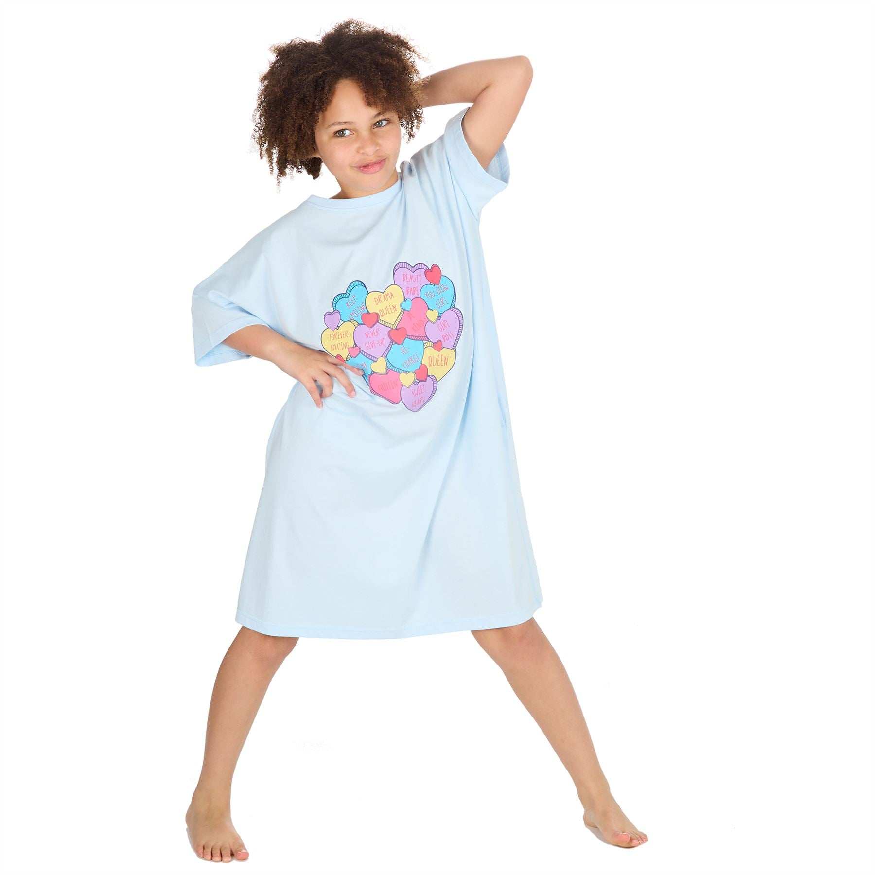 Red Melon Girls Oversized Sleep T-Shirt