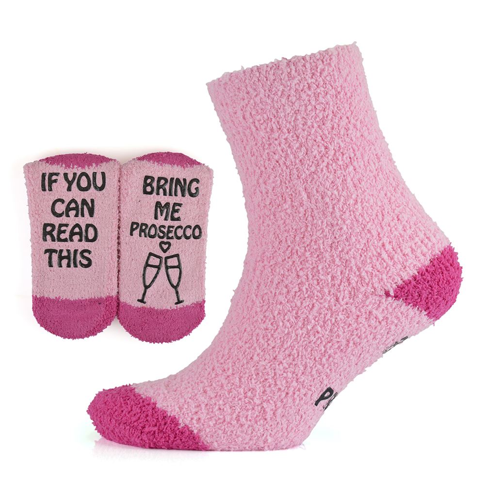 Foxbury 3 Pairs Womens Novelty Slogan Cosy Socks